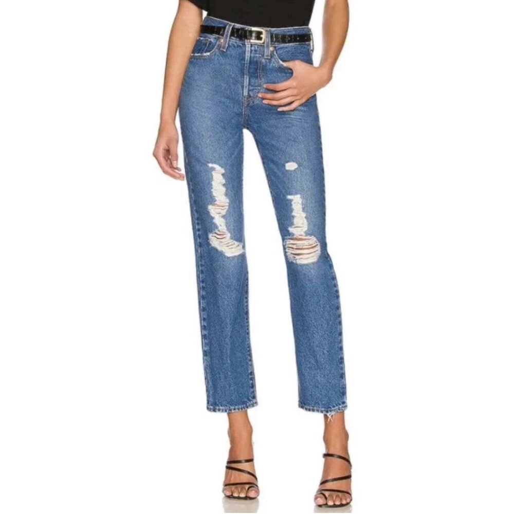 Levi's Premium Women's Wedgie Straight High Rise Jeans 24 x 26
